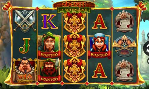 Sheriff of Nothingham base game screenshot showing reels and features