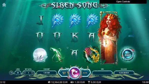 Siren Song base game screenshot showing reels and features
