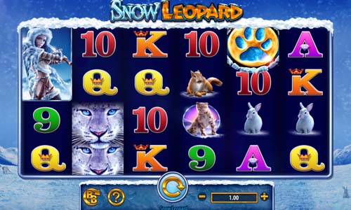 Snow Leopard base game screenshot showing reels and features