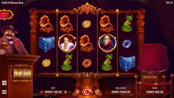 Sold It base game screenshot showing reels and features