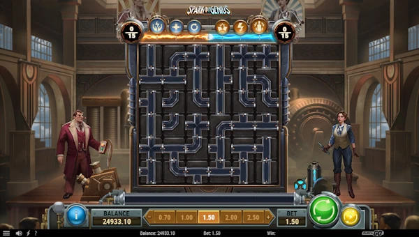 Spark of Genius base game screenshot showing reels and features