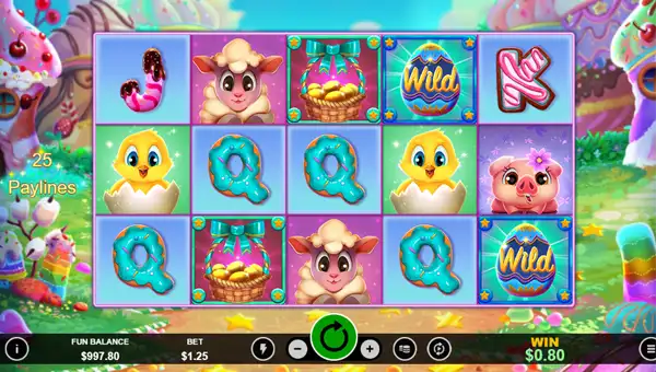 Spring Wilds base game screenshot showing reels and features