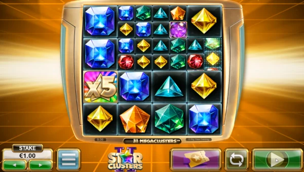 Star Clusters 2 base game screenshot showing reels and features