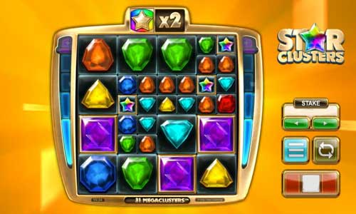 Star Clusters Megaclusters base game screenshot showing reels and features