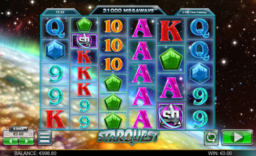 Star Quest base game screenshot showing reels and features