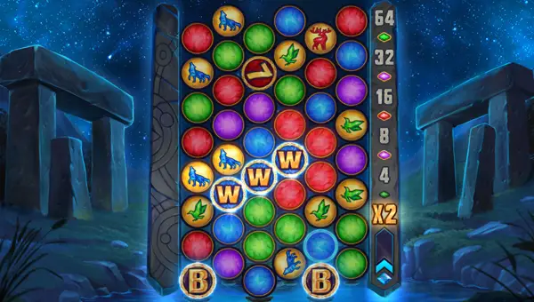 Stars of Orion base game screenshot showing reels and features