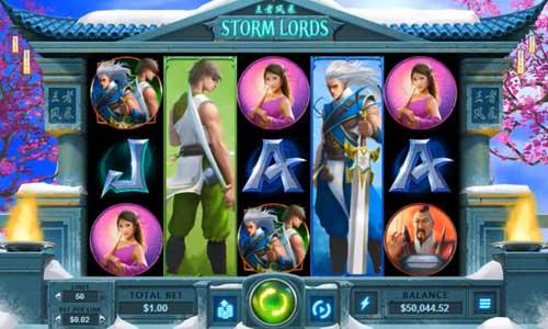 Storm Lords base game screenshot showing reels and features