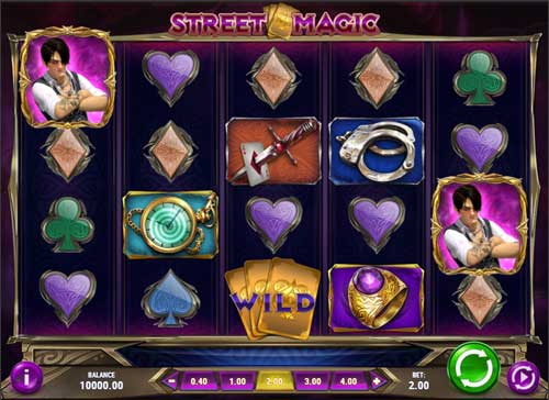 Street Magic base game screenshot showing reels and features