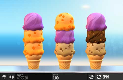 Sunny Scoops base game screenshot showing reels and features