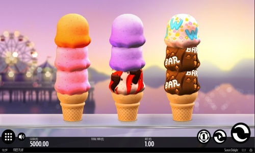 Sunset Delight base game screenshot showing reels and features