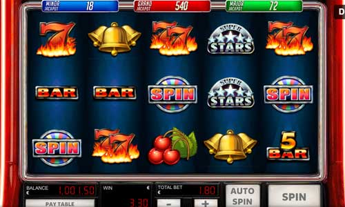 Super 12 Stars base game screenshot showing reels and features
