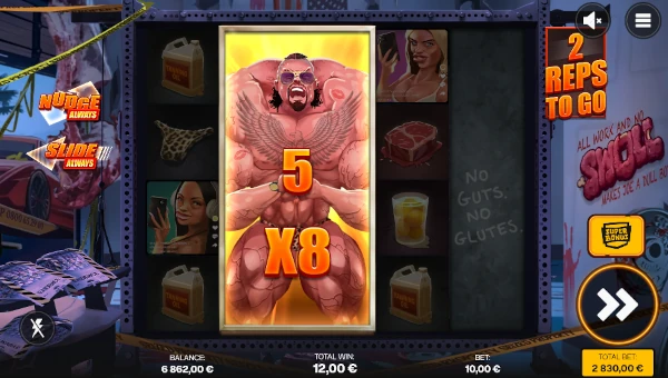Bonus Game and Free Spins in Swoll Slot by Shady Lady