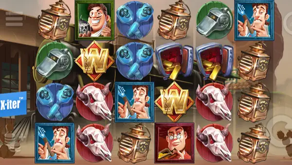 Taco Brothers Derailed base game screenshot showing reels and features