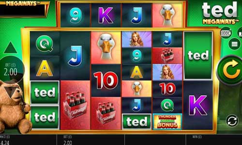 Ted Megaways base game screenshot showing reels and features