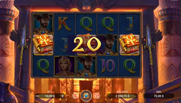 Temple Of Dead base game screenshot showing reels and features