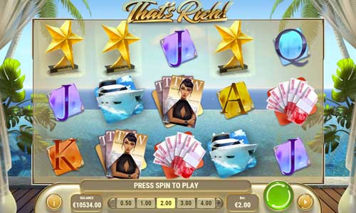 Thats Rich base game screenshot showing reels and features