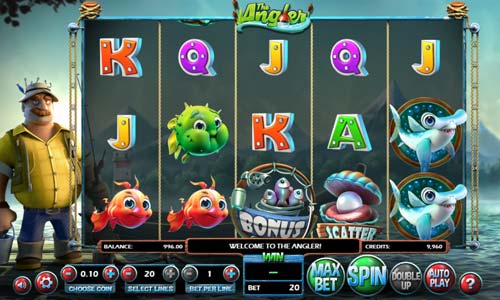 The Angler Slot Base Game The Angler base game screenshot showing reels and features