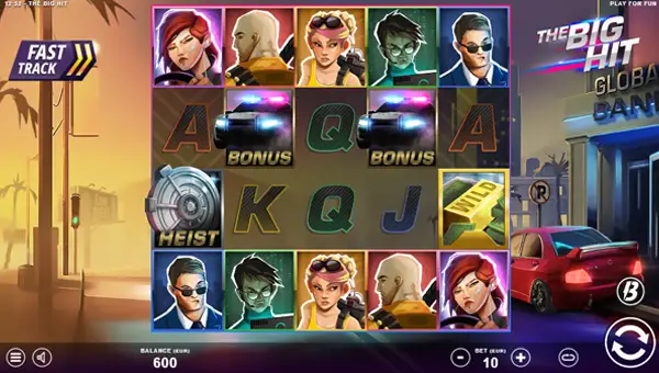The Big Hit base game screenshot showing reels and features