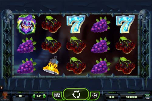 The Dark Joker Rizes base game screenshot showing reels and features