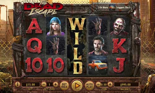The Dead Escape base game screenshot showing reels and features