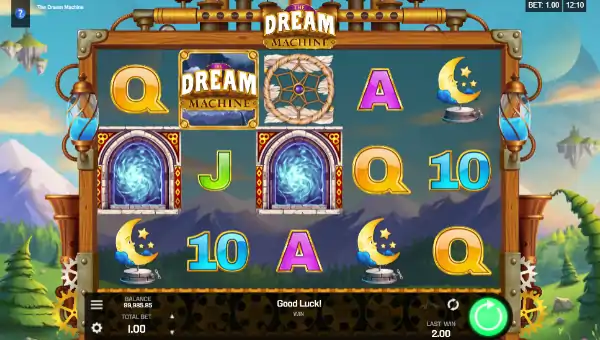 The Dream Machine base game screenshot showing reels and features