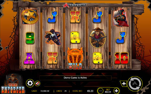 The Enforcer base game screenshot showing reels and features