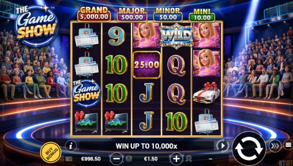 The Game Show base game screenshot showing reels and features