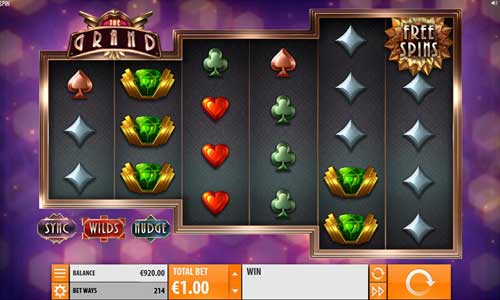 The Grand base game screenshot showing reels and features