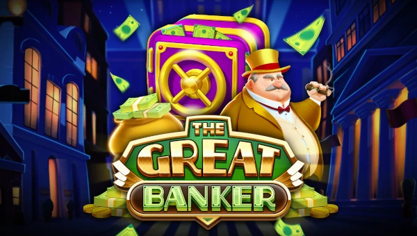 The Great Banker base game screenshot showing reels and features