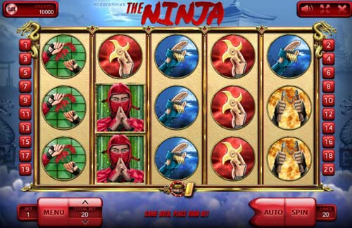 The Ninja base game screenshot showing reels and features