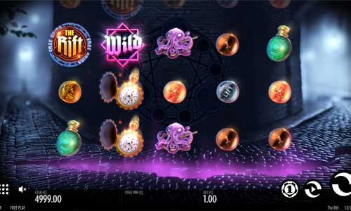 The Rift base game screenshot showing reels and features