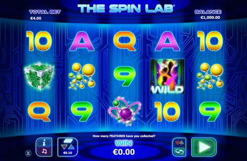 The Spin Lab base game screenshot showing reels and features