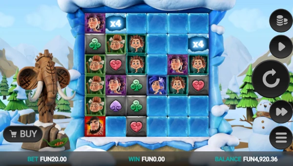 The Tumbles base game screenshot showing reels and features