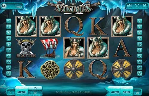 The Vikings base game screenshot showing reels and features