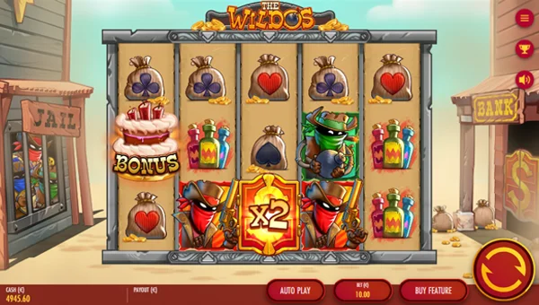 The Wildos base game screenshot showing reels and features