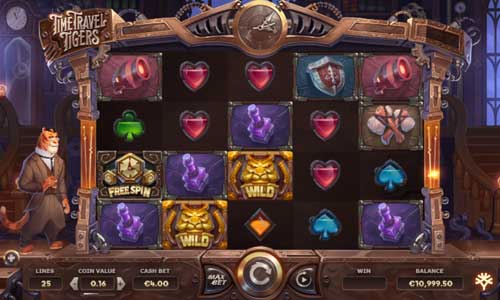 Time Travel Tigers base game screenshot showing reels and features
