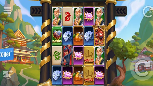 Toro Shogun base game screenshot showing reels and features