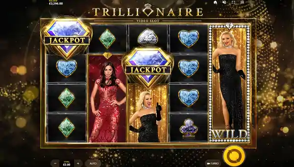 Trillionaire base game screenshot showing reels and features