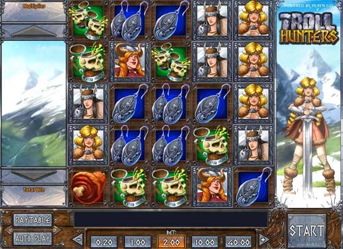 Troll Hunters base game screenshot showing reels and features