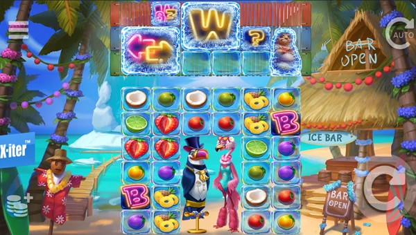 Tropicool 2 base game screenshot showing reels and features