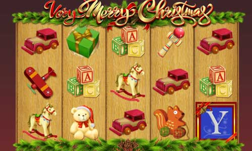 Very Merry Christmas base game screenshot showing reels and features