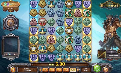 Viking Runecraft base game screenshot showing reels and features
