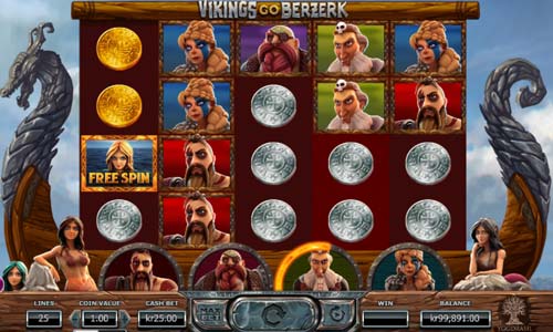 Vikings Go Berzerk base game screenshot showing reels and features