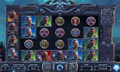 Vikings go to Hell base game screenshot showing reels and features