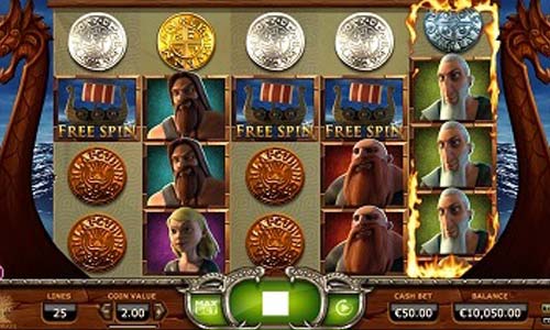 Vikings Go Wild base game screenshot showing reels and features