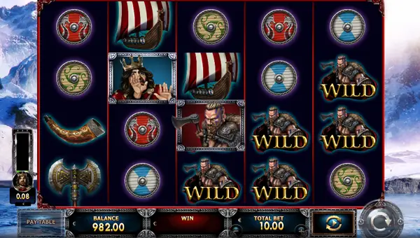 Vikings Journey base game screenshot showing reels and features