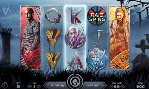 Vikings base game screenshot showing reels and features