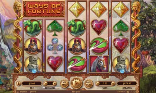 Ways of Fortune base game screenshot showing reels and features