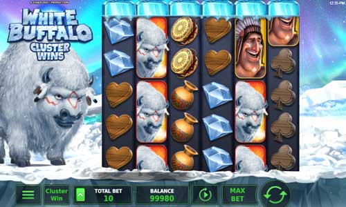 White Buffalo base game screenshot showing reels and features
