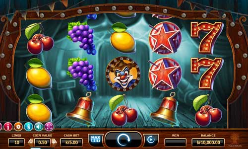 Wicked Circus base game screenshot showing reels and features